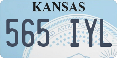KS license plate 565IYL