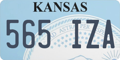 KS license plate 565IZA