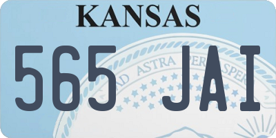 KS license plate 565JAI
