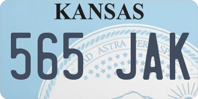 KS license plate 565JAK