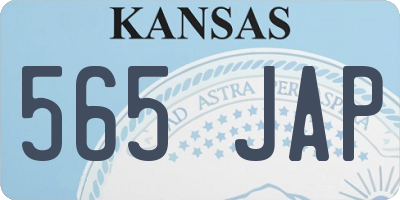 KS license plate 565JAP