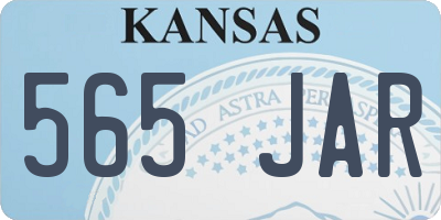 KS license plate 565JAR