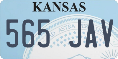 KS license plate 565JAV