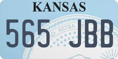 KS license plate 565JBB