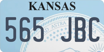 KS license plate 565JBC