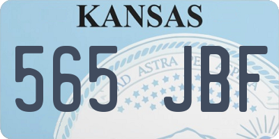 KS license plate 565JBF