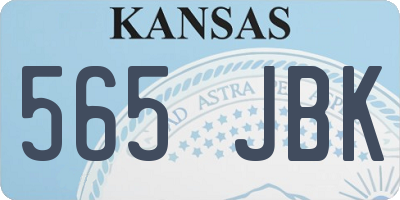 KS license plate 565JBK