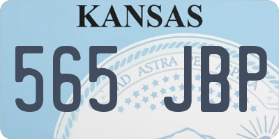 KS license plate 565JBP