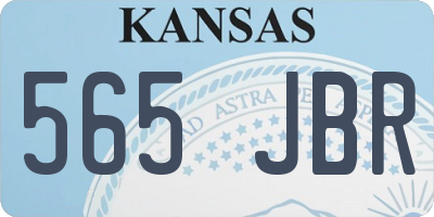 KS license plate 565JBR