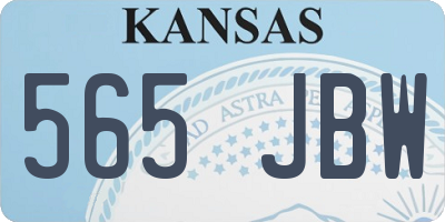 KS license plate 565JBW