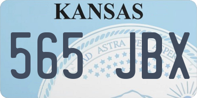 KS license plate 565JBX