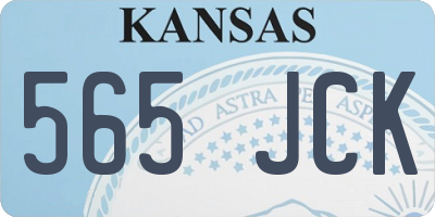 KS license plate 565JCK