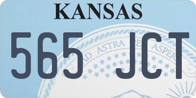 KS license plate 565JCT