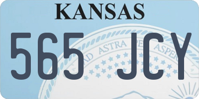 KS license plate 565JCY