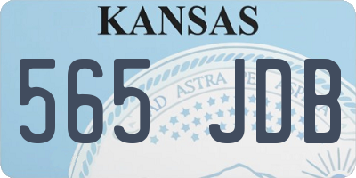 KS license plate 565JDB