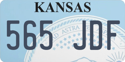 KS license plate 565JDF