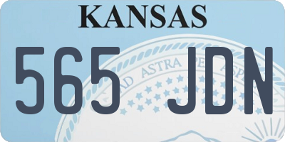 KS license plate 565JDN
