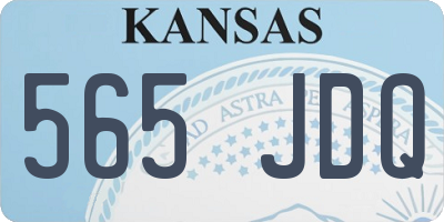 KS license plate 565JDQ
