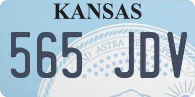 KS license plate 565JDV