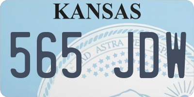 KS license plate 565JDW