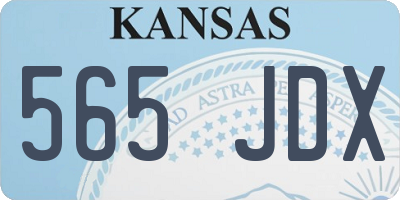 KS license plate 565JDX