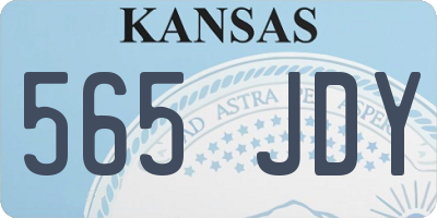 KS license plate 565JDY