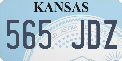 KS license plate 565JDZ