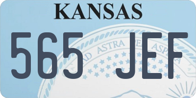 KS license plate 565JEF