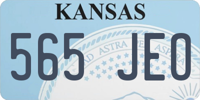 KS license plate 565JEO