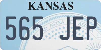 KS license plate 565JEP