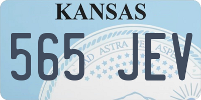 KS license plate 565JEV