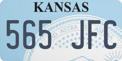 KS license plate 565JFC