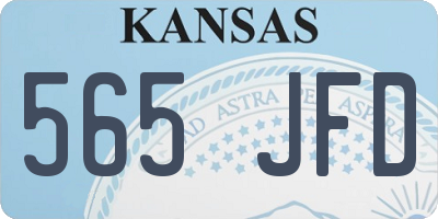 KS license plate 565JFD