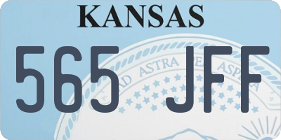 KS license plate 565JFF