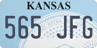 KS license plate 565JFG