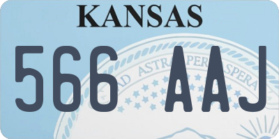 KS license plate 566AAJ