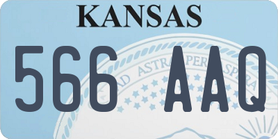 KS license plate 566AAQ