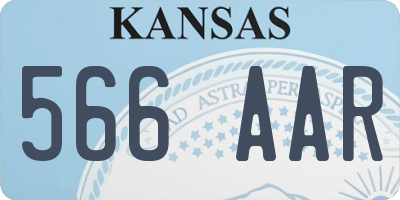KS license plate 566AAR