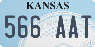 KS license plate 566AAT