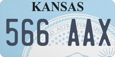 KS license plate 566AAX