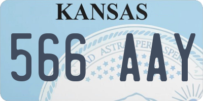 KS license plate 566AAY