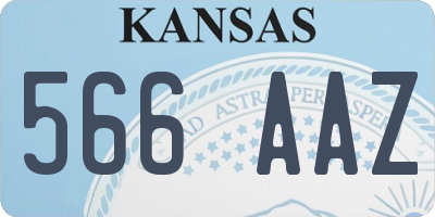 KS license plate 566AAZ