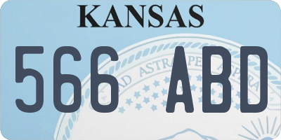 KS license plate 566ABD