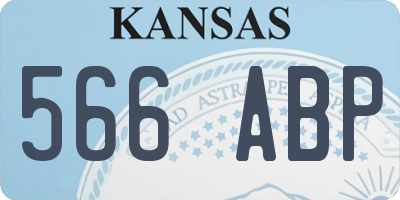 KS license plate 566ABP
