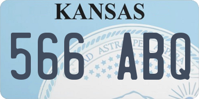 KS license plate 566ABQ