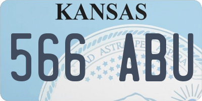 KS license plate 566ABU