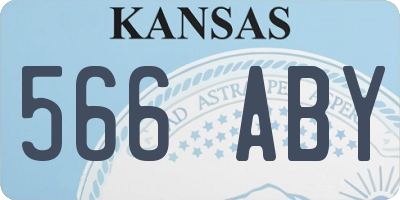 KS license plate 566ABY