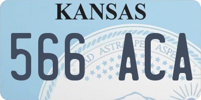 KS license plate 566ACA