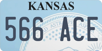 KS license plate 566ACE