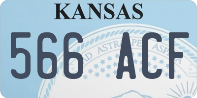 KS license plate 566ACF